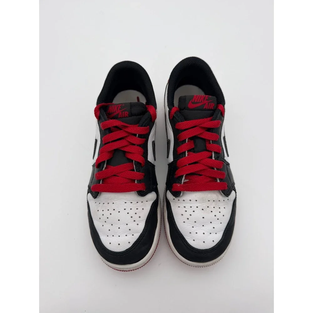 Nike Air Jordan 1 Retro Low OG Black Toe Sneakers 5Y CZ0858-106 White Red Black